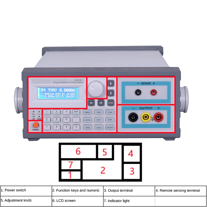 Linear Lab Power Supply Adjustable - Fonte de alimentação CC programável com