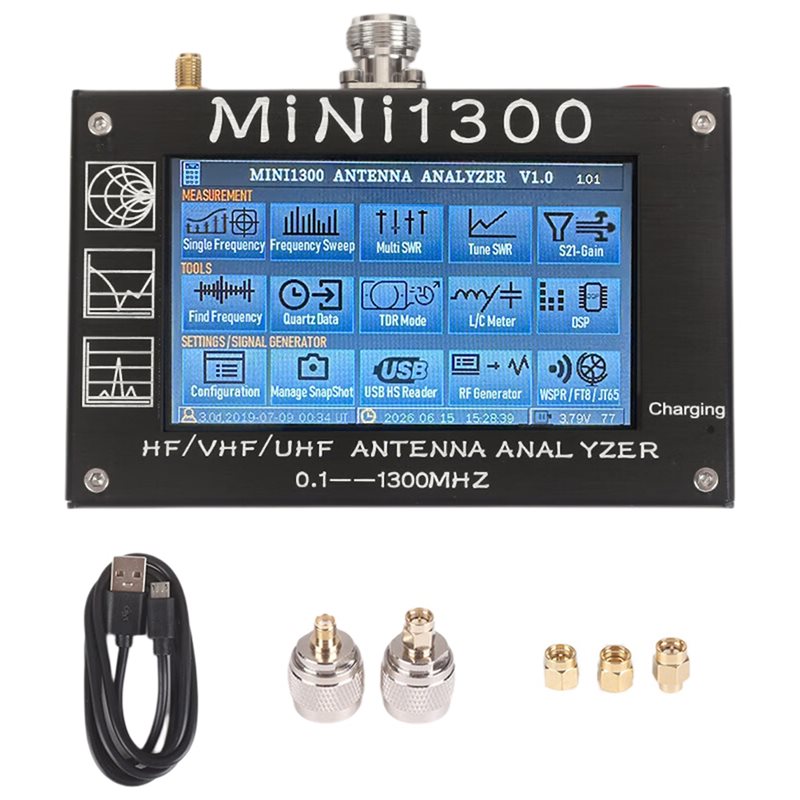 Signal Generator Spectrum Analyzer - ALIM-Mini1300 Analisador de Antenas VHF/UHF de