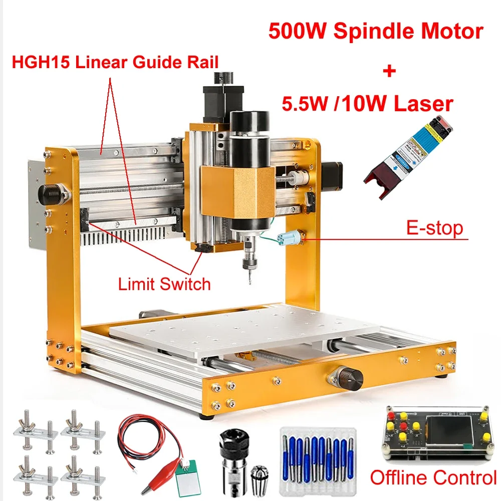 Mini Laser Engraver Cnc Router - Mini Router CNC de Alumínio Offline