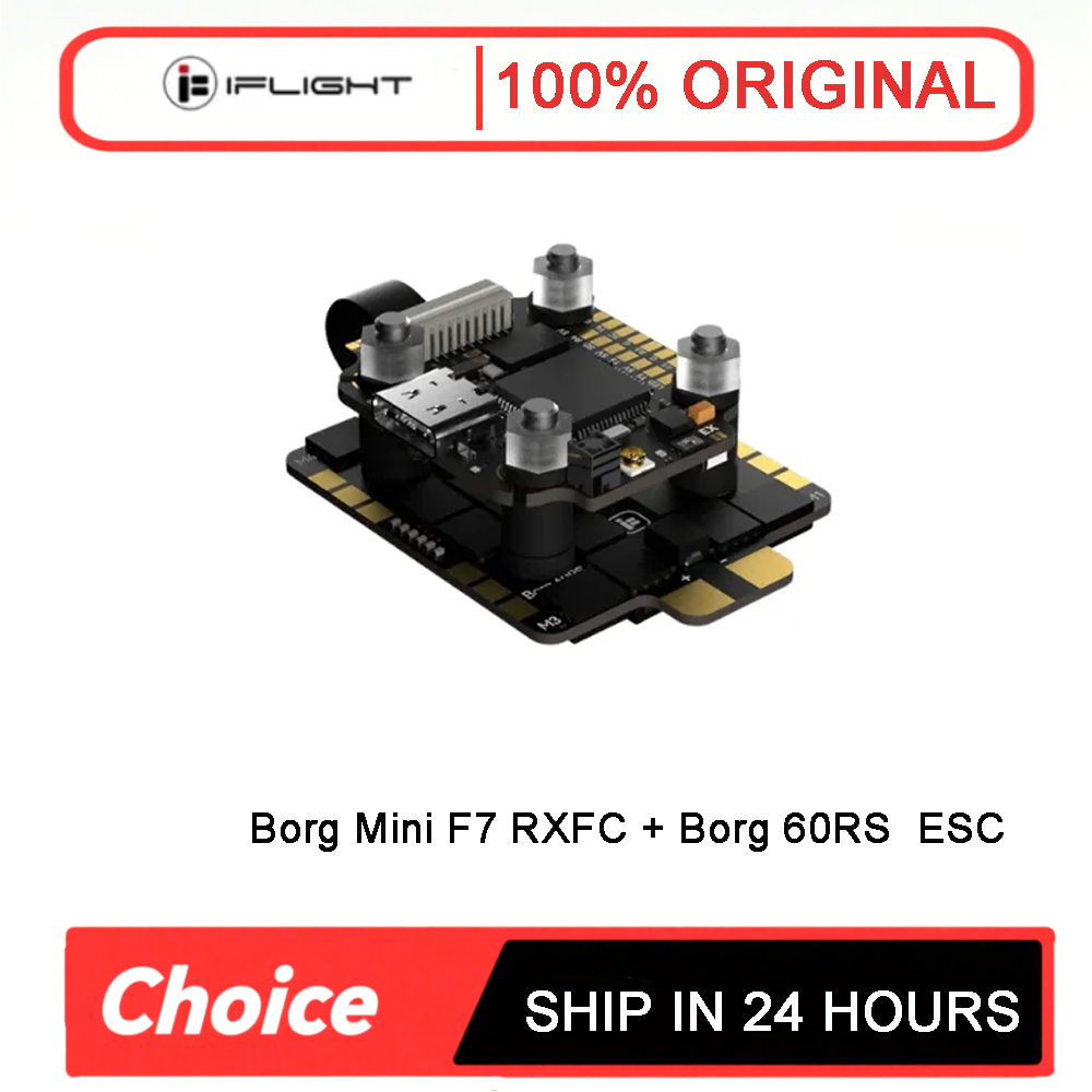 Fpv Flight Controller F7 Stack 60A - Borg Mini F7 Stack com ESC