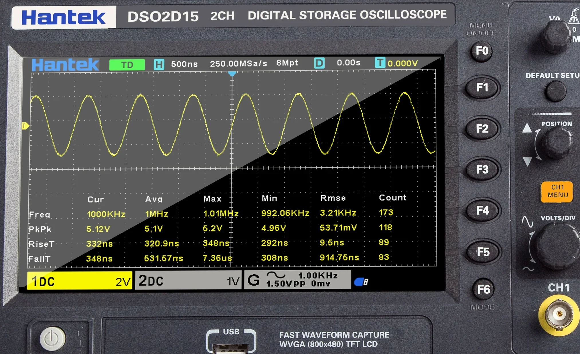 Digital Storage Oscilloscope 100Mhz - Osciloscópio Digital de Armazenamento de Canal