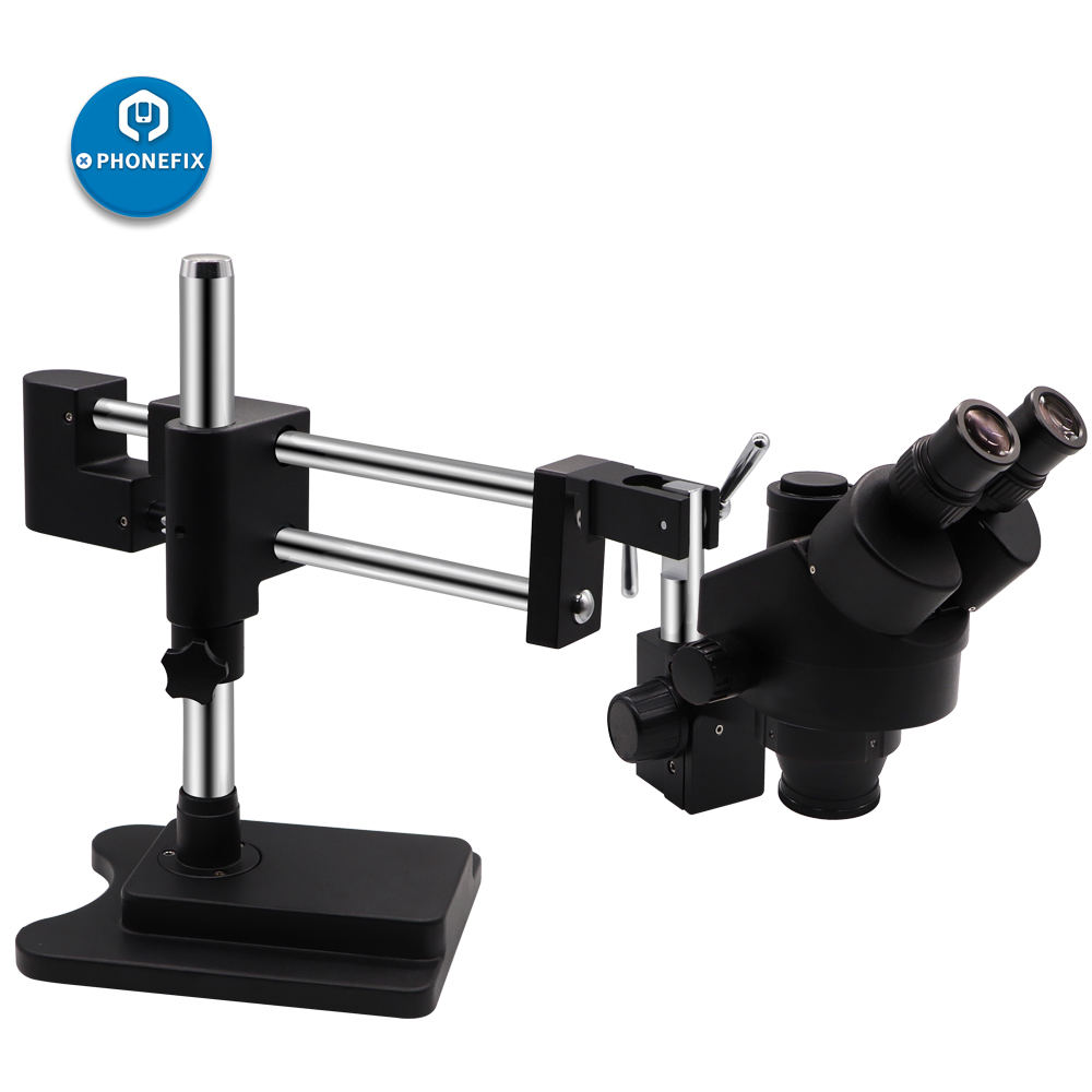 Microscópio estéreo de braço d - Stereo Trinocular Microscope Pcb avaliação e preço