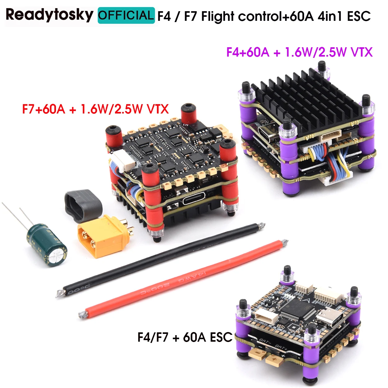 4.9g-5.8g 1.6w/2.5w vtx + f7 f - Fpv Flight Controller F7 Stack 60A avaliação e preço
